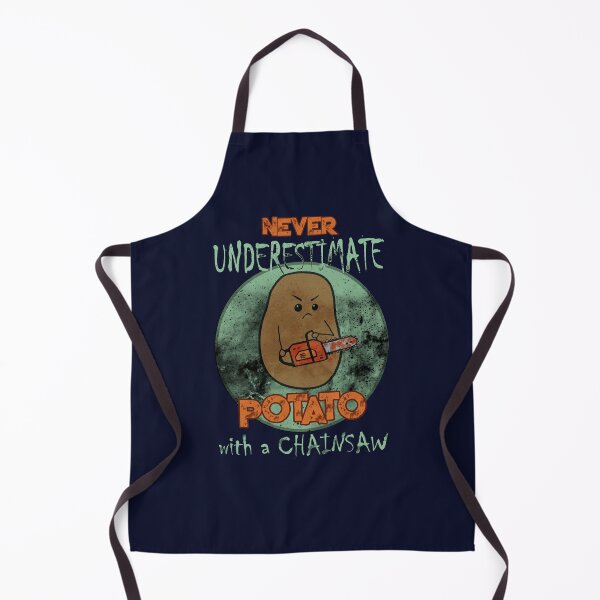 Item preview, Never Underestimate Potato With a Chainsaw designed and sold by GrimButterfly.