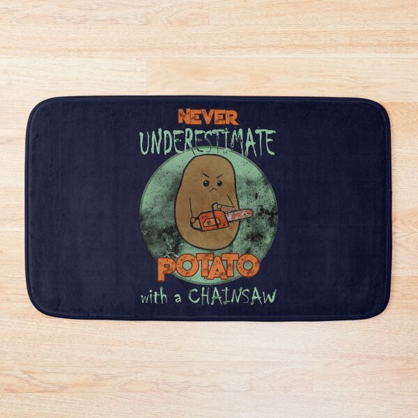 Item preview, Never Underestimate Potato With a Chainsaw designed and sold by GrimButterfly.