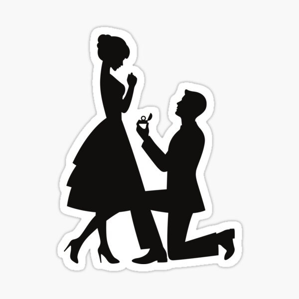 Elegant Monogram Wedding Rings Sticker