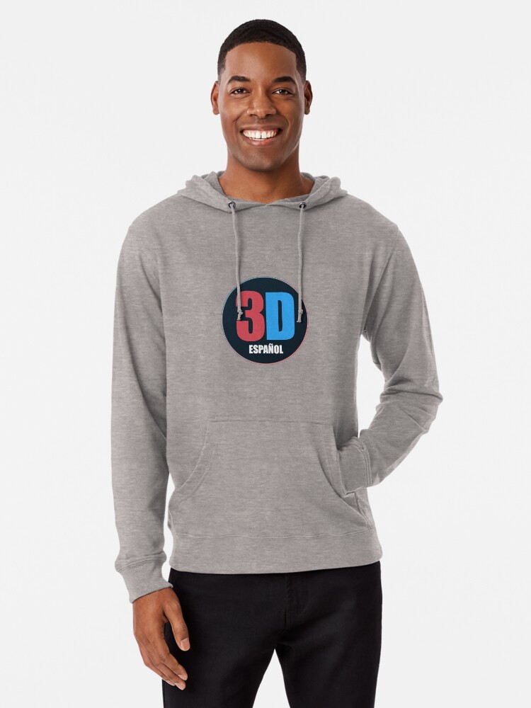 Thumbnail 1 of 5, Lightweight Hoodie, 3D en Español designed and sold by gabshega.
