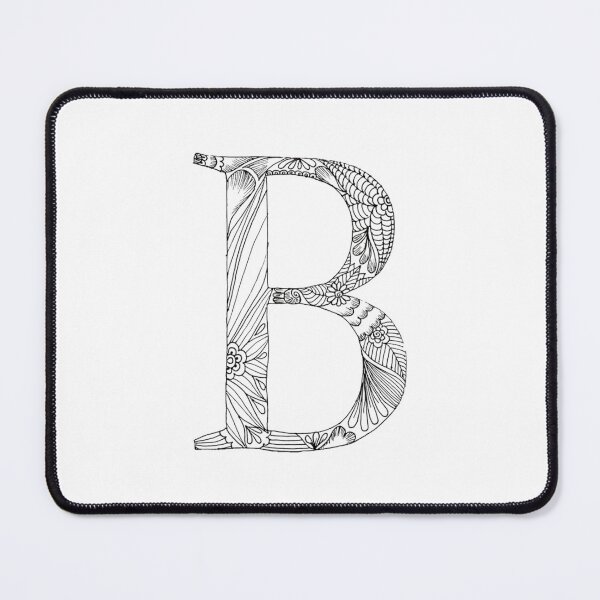 Item preview, Henna Alphabet B / Henna Letter B - Black Henna Line Art designed and sold by Mrs-PenLine.