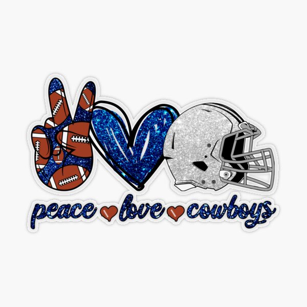 Peace Love Dallas Cowboys Rainbow Leopard for Football Lover T