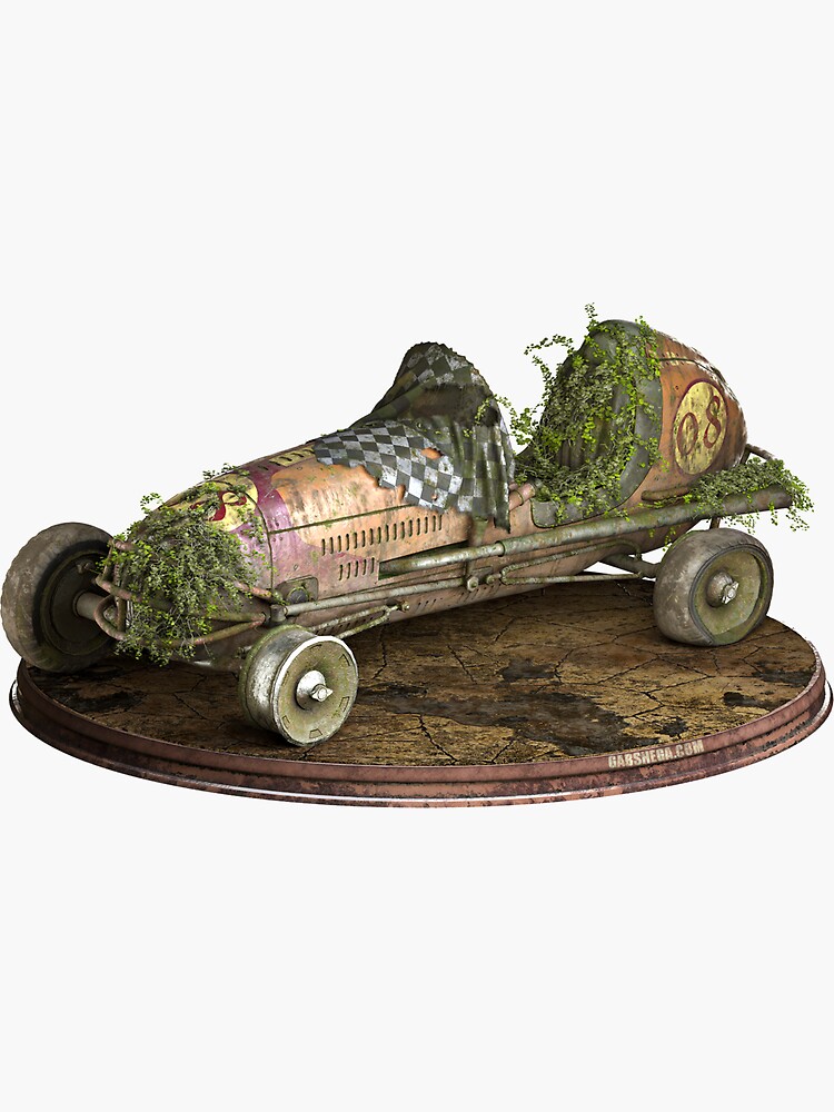 Thumbnail 3 of 3, Sticker, Abandoned car designed and sold by gabshega.