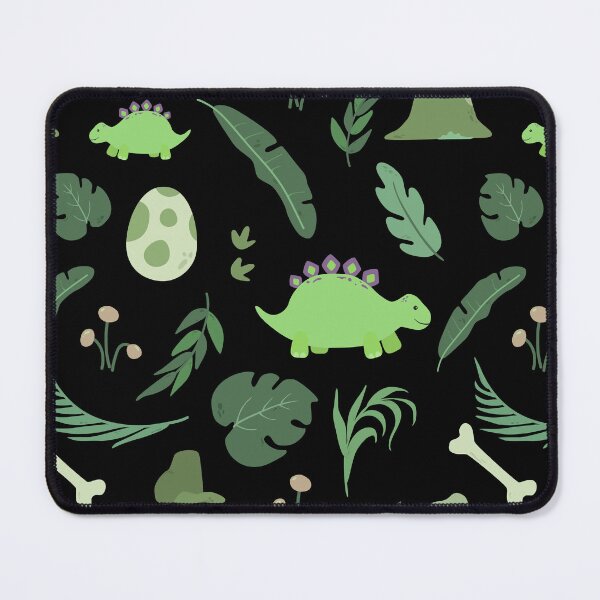 Item preview, Green Dinosaurs and Leaves Pattern designed and sold by murkyswamp.