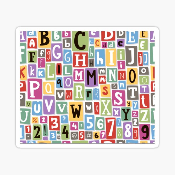 cut out magazine alphabet sticker pack journal newspaper Sticker