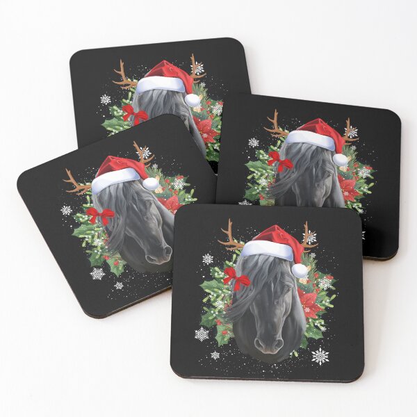 Item preview, Black Horse Emo Flowers Christmas Santa Hat designed and sold by Barnissim.