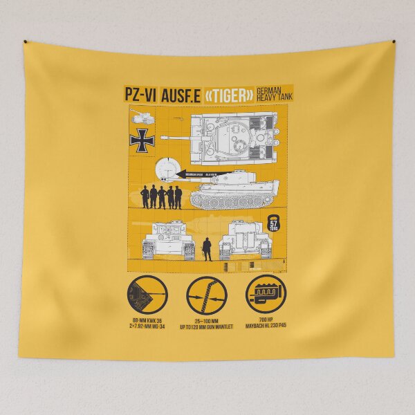 Item preview, Detailed infographic of PZ-VI Tiger (yellow) designed and sold by FAawRay.