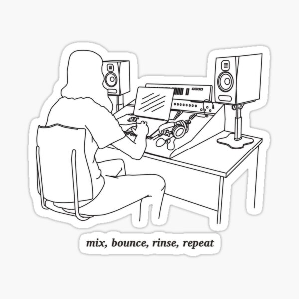 Artikel-Vorschau von Musikproduzent (Mix, Bounce, Rinse, Repeat), designt und verkauft von epesade.
