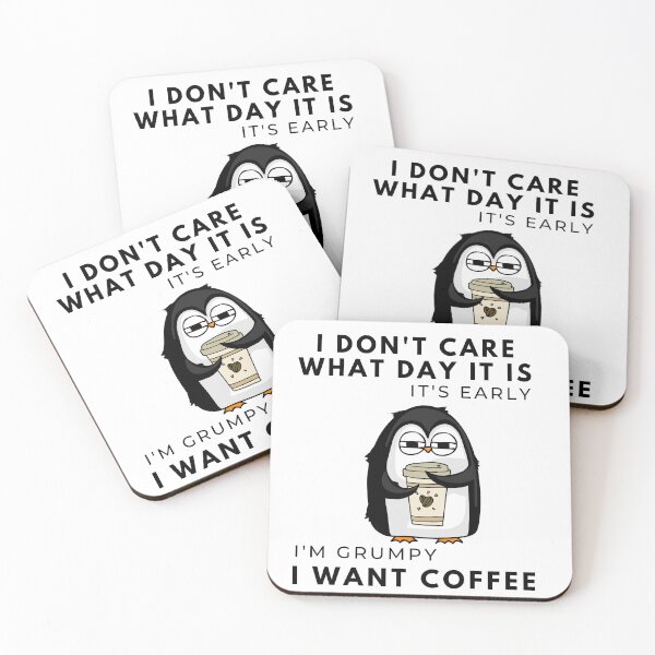 Item preview, Penguin Drinking Coffee designed and sold by Vimbuy.