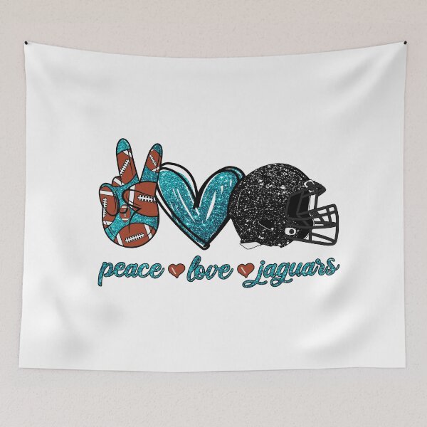 Item preview, Peace Love Jaguars - Football Team designed and sold by TheBabySitters.