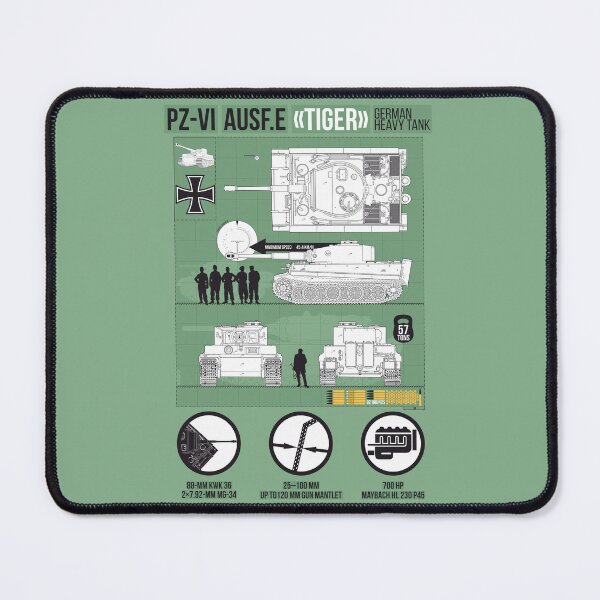 Item preview, Detailed infographic of PZ-VI Tiger (green) designed and sold by FAawRay.