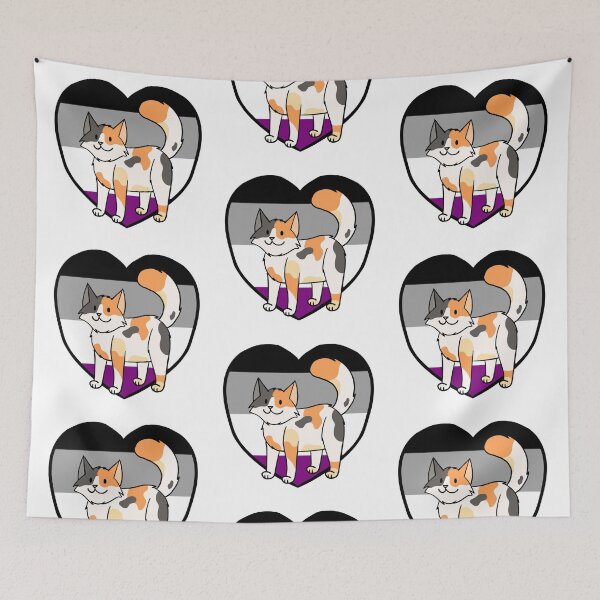 Item preview, LGBTQ Asexual Pride Calico Cat designed and sold by Ambercat993.