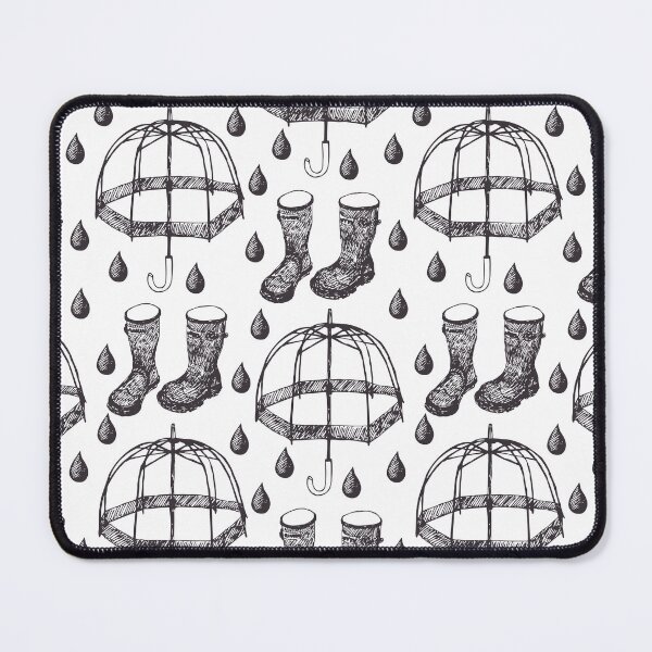 Item preview, Hand Drawn Umbrella and Rain Boots Pattern designed and sold by parazitgoodz.