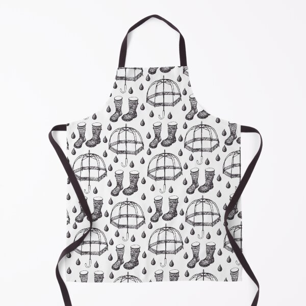 Item preview, Hand Drawn Umbrella and Rain Boots Pattern designed and sold by parazitgoodz.
