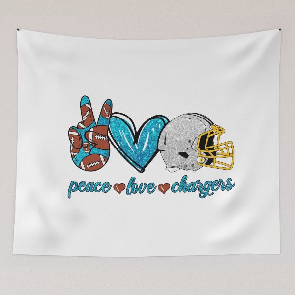 Item preview, Peace Love Chargers - Football Team designed and sold by TheBabySitters.