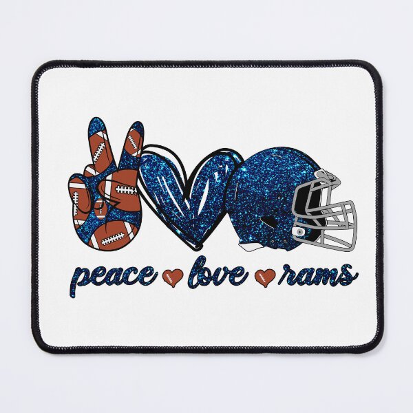 Item preview, Peace Love Rams - Football Team designed and sold by TheBabySitters.