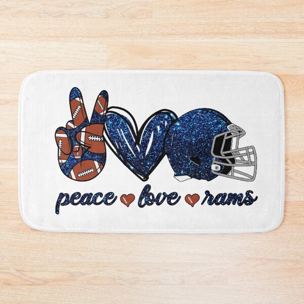 Item preview, Peace Love Rams - Football Team designed and sold by TheBabySitters.