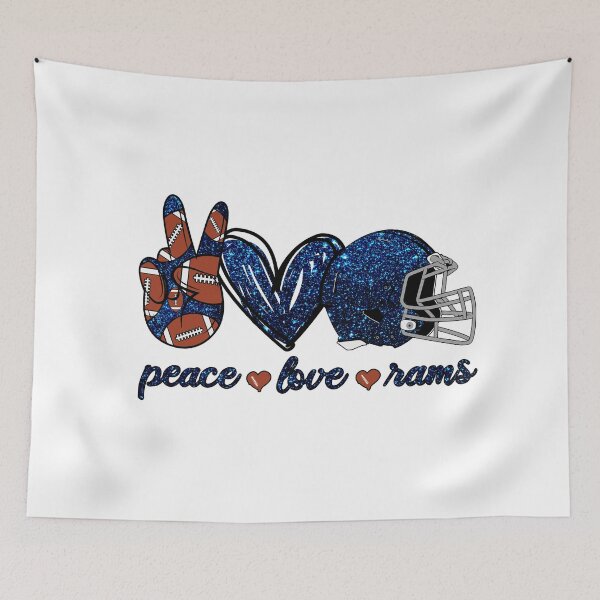 Item preview, Peace Love Rams - Football Team designed and sold by TheBabySitters.