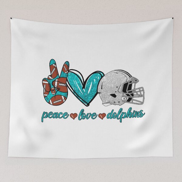 Item preview, Peace Love Dolphins - Football Team designed and sold by TheBabySitters.
