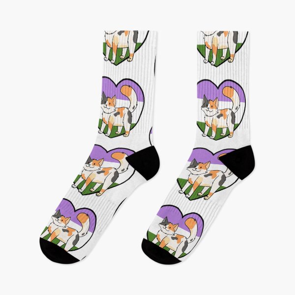 Item preview, LGBTQ Genderqueer Pride Calico Cat designed and sold by Ambercat993.