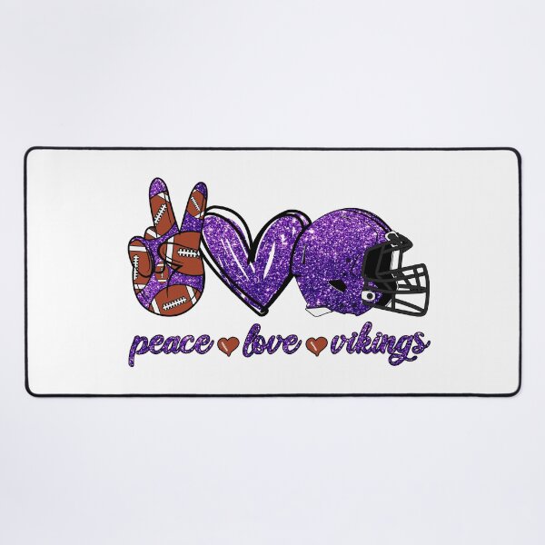Item preview, Peace Love Vikings - Football Team designed and sold by TheBabySitters.