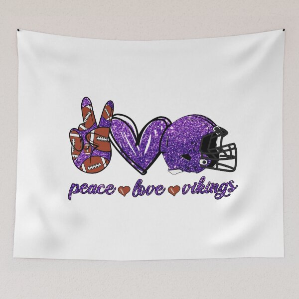 Item preview, Peace Love Vikings - Football Team designed and sold by TheBabySitters.