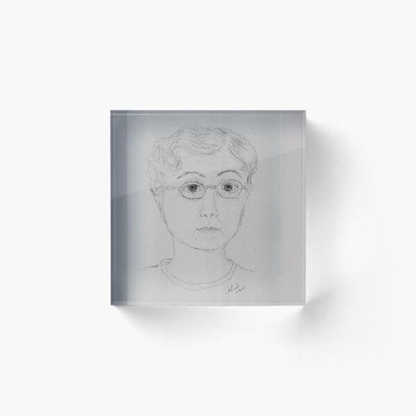 Portrait of the Artist in Her Right Mind Acrylic Block