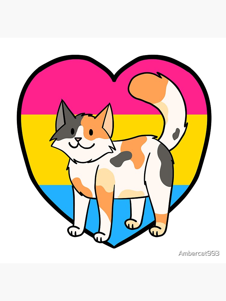 "LGBTQ Pansexual Pride Calico Cat" Poster For Sale By Ambercat993 ...