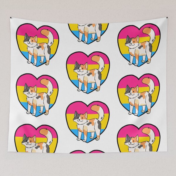 Item preview, LGBTQ Pansexual Pride Calico Cat designed and sold by Ambercat993.
