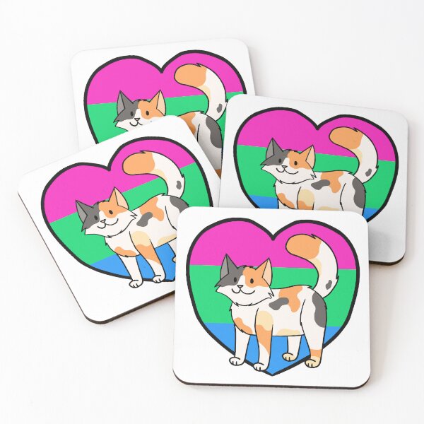 Item preview, LGBTQ Polysexual Pride Calico Cat designed and sold by Ambercat993.