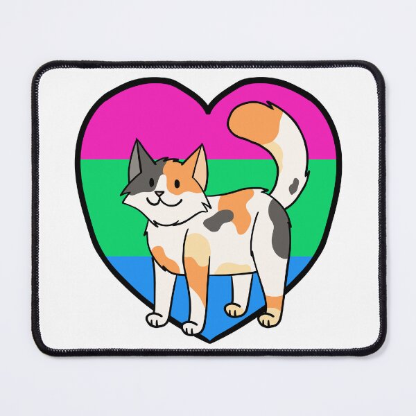 Item preview, LGBTQ Polysexual Pride Calico Cat designed and sold by Ambercat993.