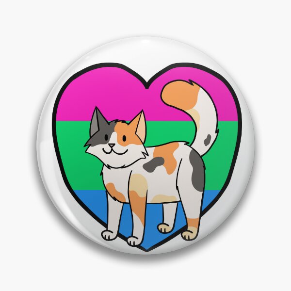 Item preview, LGBTQ Polysexual Pride Calico Cat designed and sold by Ambercat993.