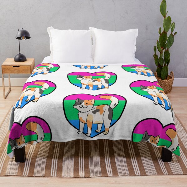 Item preview, LGBTQ Polysexual Pride Calico Cat designed and sold by Ambercat993.