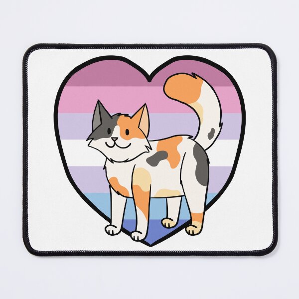 Item preview, LGBTQ Bigender Pride Calico Cat designed and sold by Ambercat993.