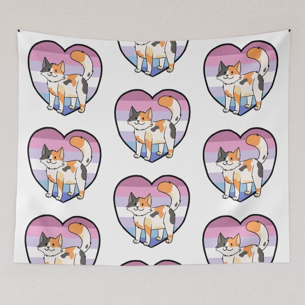 Item preview, LGBTQ Bigender Pride Calico Cat designed and sold by Ambercat993.
