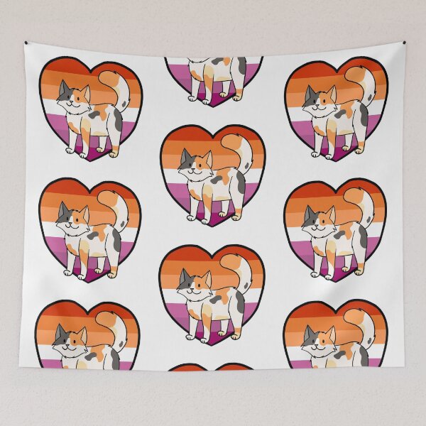 Item preview, LGBTQ Lesbian Pride Calico Cat designed and sold by Ambercat993.