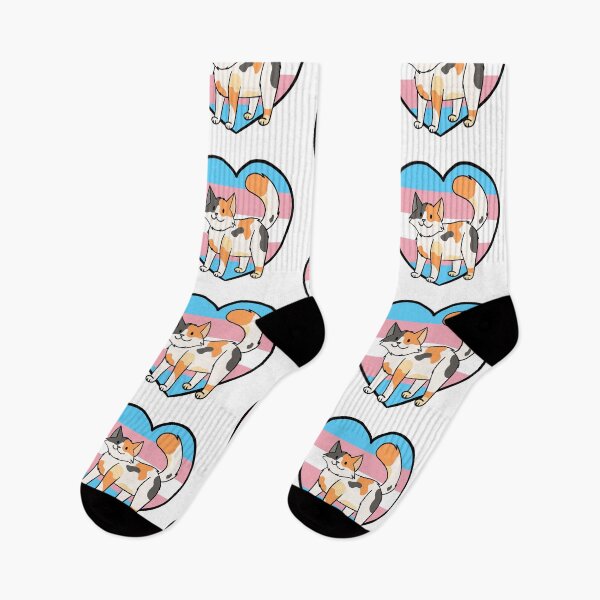 Item preview, LGBTQ Transgender Pride Calico Cat designed and sold by Ambercat993.