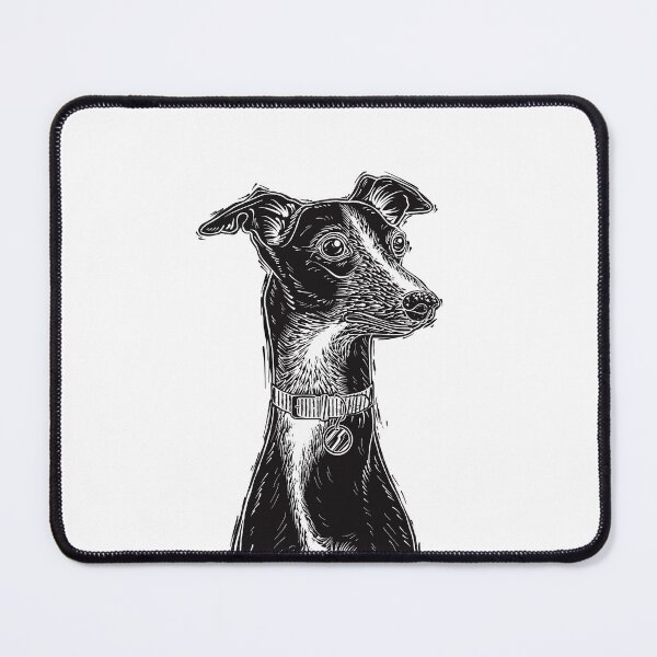 Item preview, Black & White Whippet Dog Portrait Linocut designed and sold by Adam Regester.