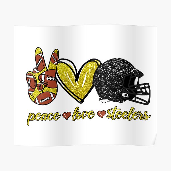 Vintage Football - Pittsburgh Steelers (Yellow Steelers Wordmark) -  Pittsburgh Steelers - Posters and Art Prints