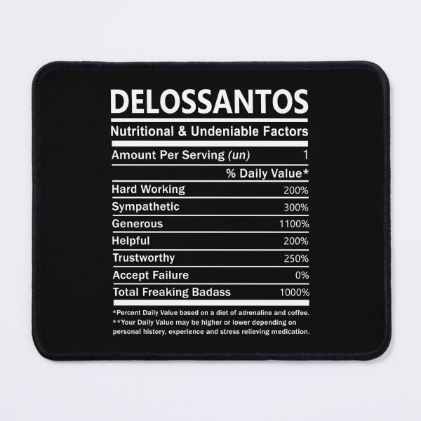 Item preview, Delossantos Name T Shirt - Delossantos Nutritional And Undeniable Factors Gift Item Tee designed and sold by nauglesamatha.