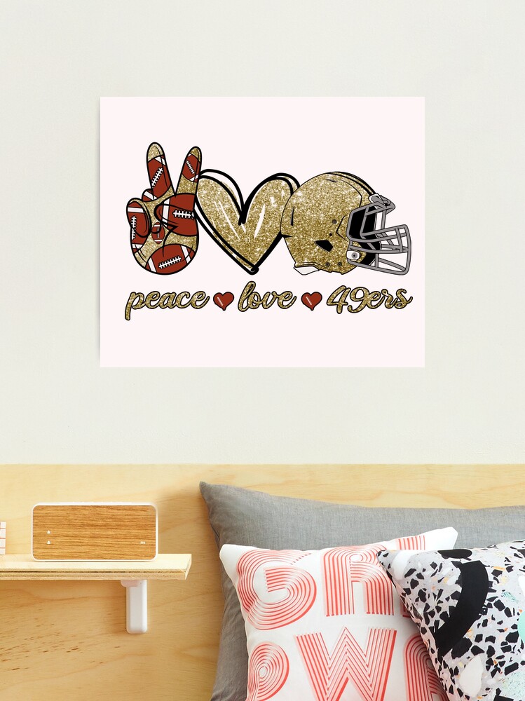 Peace Love 49ers - Football Team | Spiral Notebook