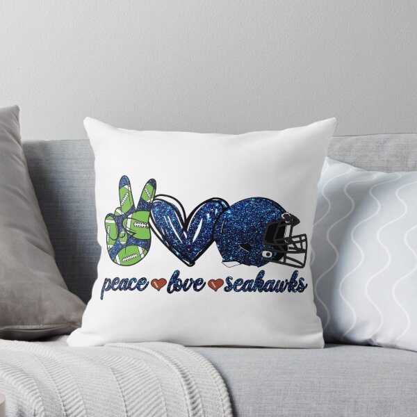 Artikelvorschau, Frieden, Liebe, Seahawks - Football-Team entworfen und verkauft von TheBabySitters.