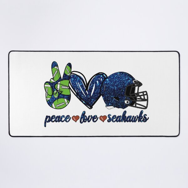 Artikelvorschau, Frieden, Liebe, Seahawks - Football-Team entworfen und verkauft von TheBabySitters.