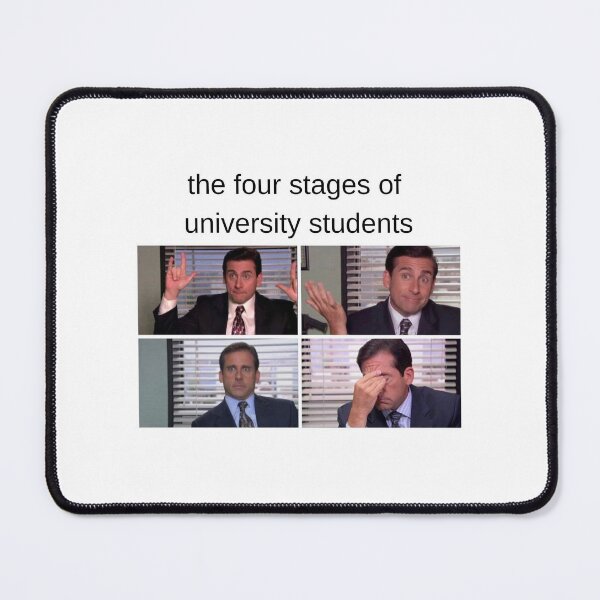 Item preview, The four stages of students the office meme designed and sold by TheNordicDesign.