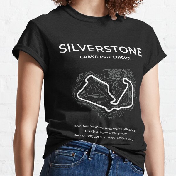 Red X-Large Juko Silverstone Race Track Bristish Grand Prix Motorsport Circuit Ringer T Shirt