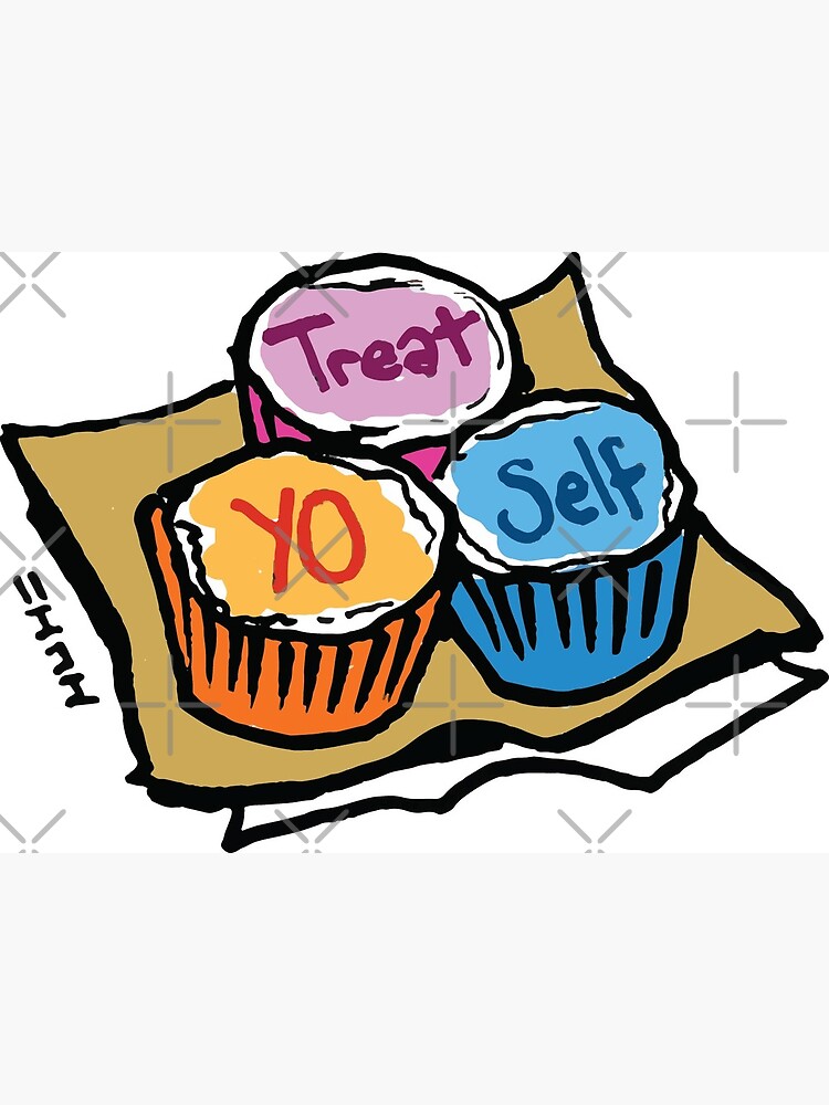 Thumbnail 2 of 2, Greeting Card, Treat Yo Self designed and sold by sketchNkustom.