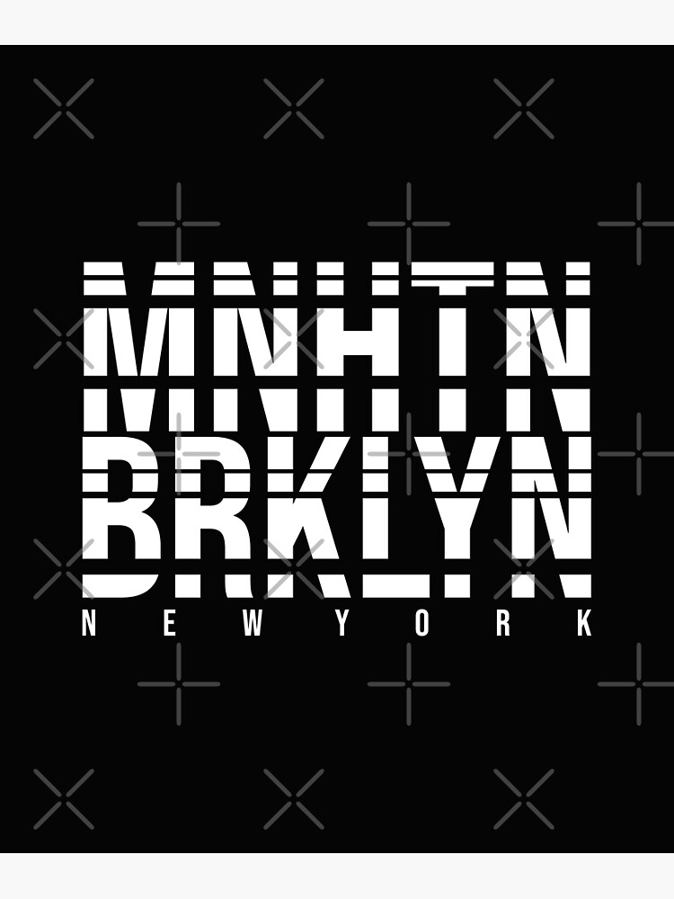 "New York Brooklyn Manhattan" Poster for Sale by ABJML Redbubble