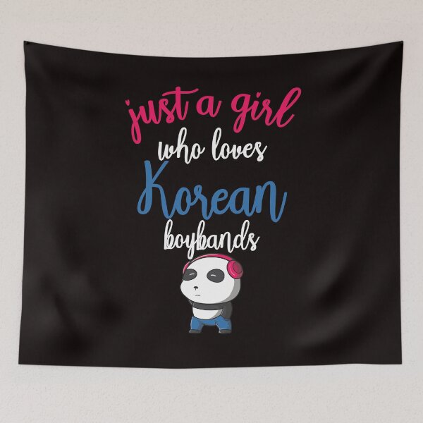 Item preview, Girl Who Loves Korean Boybands K-Pop Korea Pop Music Panda designed and sold by TomGiantDesigns.