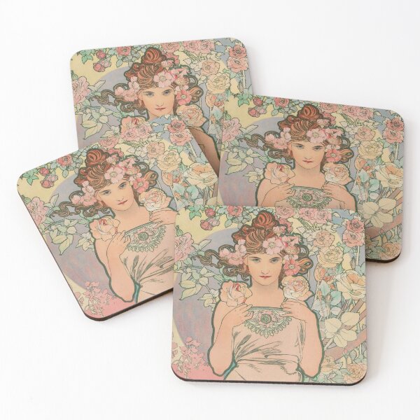 Item preview, Rose (1898) from The Flowers Series by Alphonse Mucha / HD designed and sold by Antiquated Art.