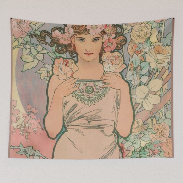 Item preview, Rose (1898) from The Flowers Series by Alphonse Mucha / HD designed and sold by Antiquated Art.